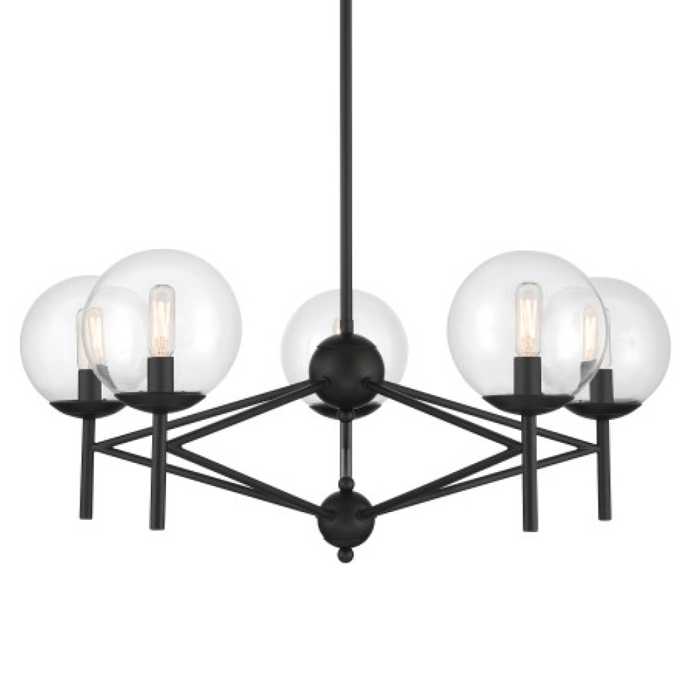 5 LIGHT, PENDANT FIXTURE IN METAL