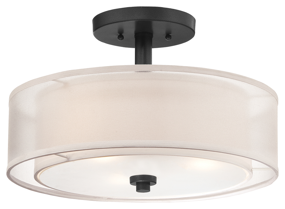 3 LIGHT SEMI FLUSH