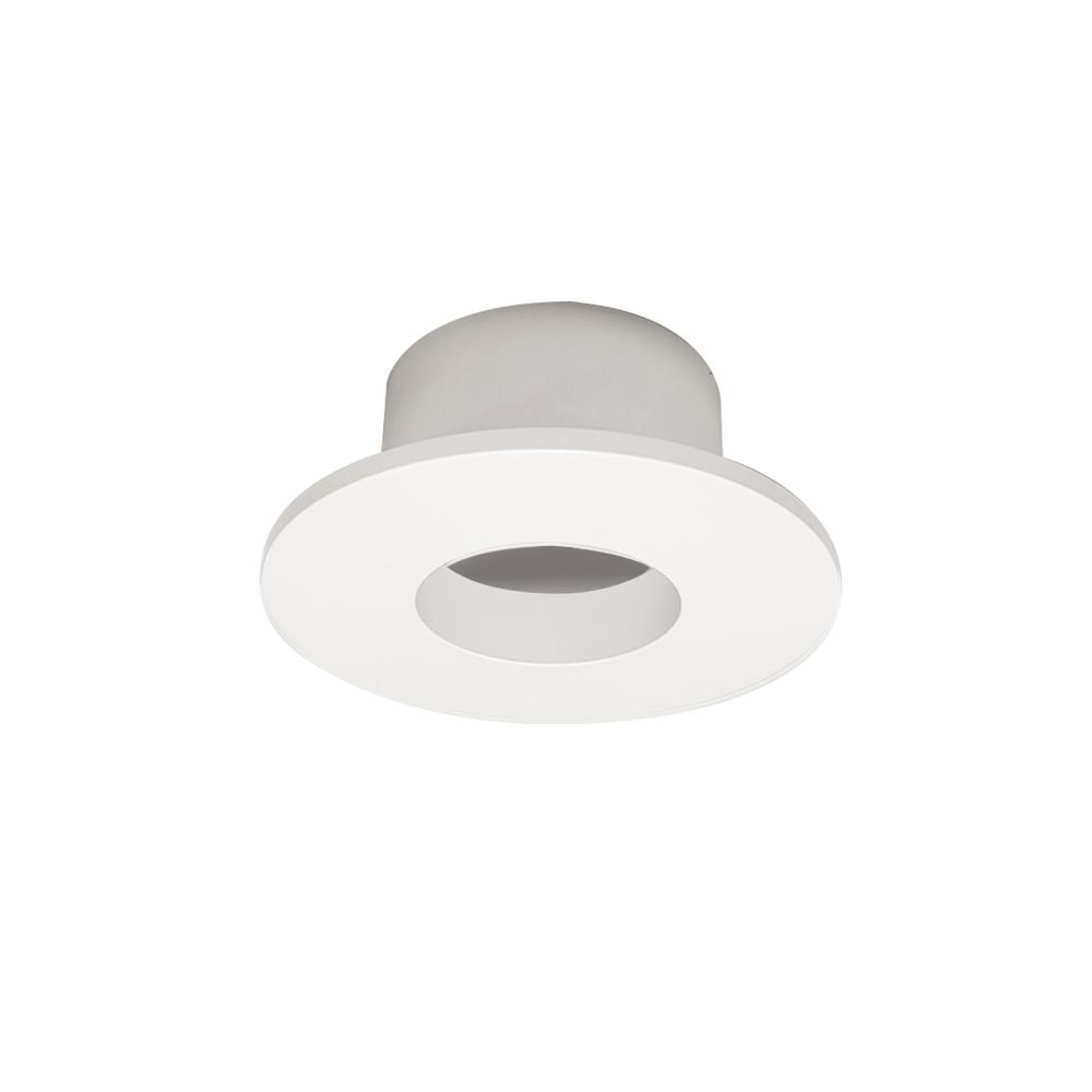 1&#34; Iolite Can-less Round Downlight Trim, White finish