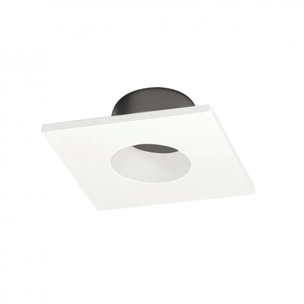 1&#34; Iolite Can-less Square Downlight Trim, White finish