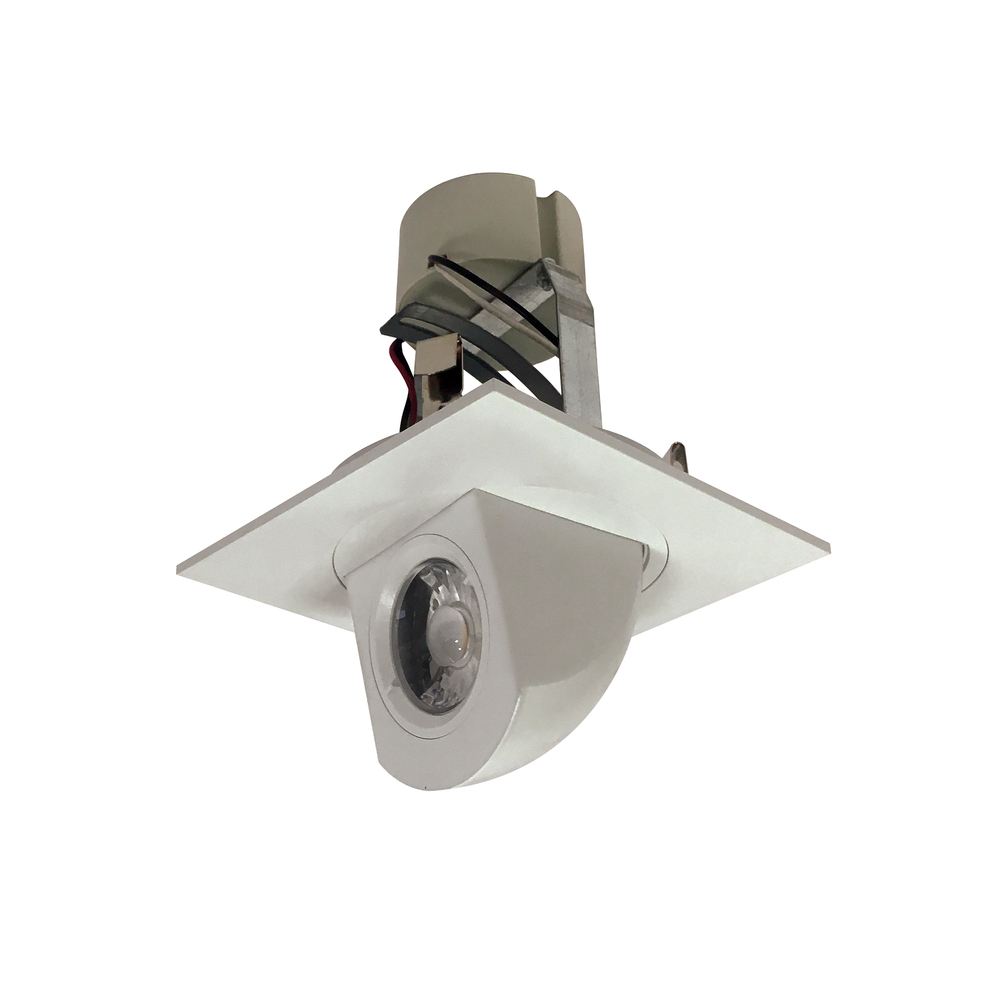 4&#34; Cobalt Square Adjustable Elbow LED Retrofit, 800lm / 12W, 3500K, White Finish