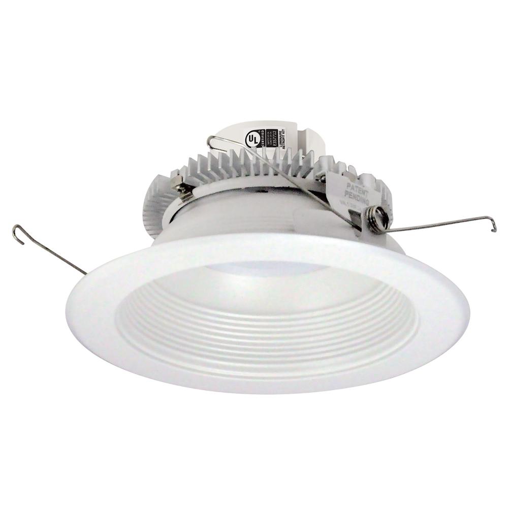 6&#34; Cobalt Click Round Retrofit Baffle, 1000lm / 13.5W, Selectable CCT, Matte Powder White