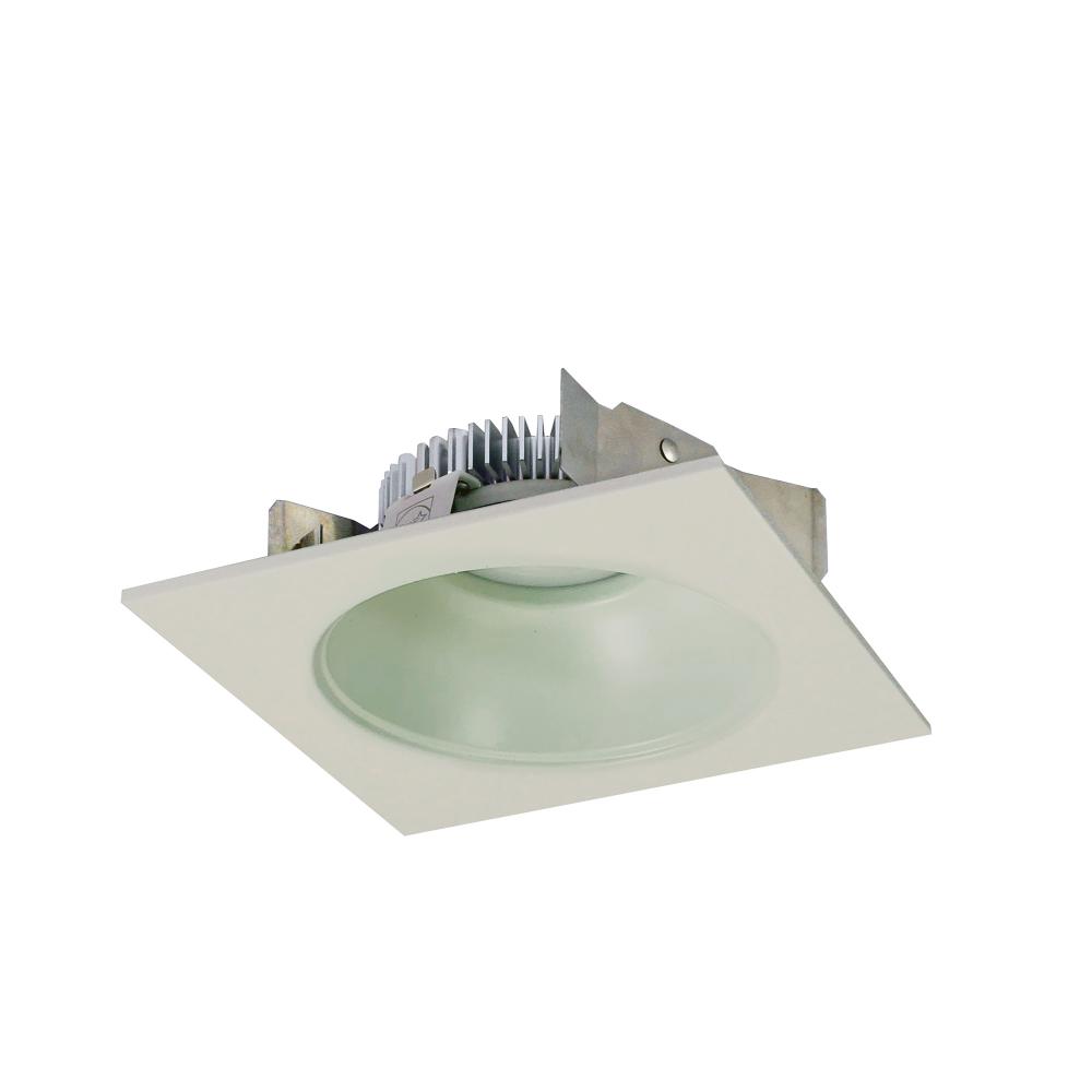 4&#34; Cobalt Shallow High Lumen LED Trim, Square/Round Reflector, 850lm, 4000K, Matte Powder White