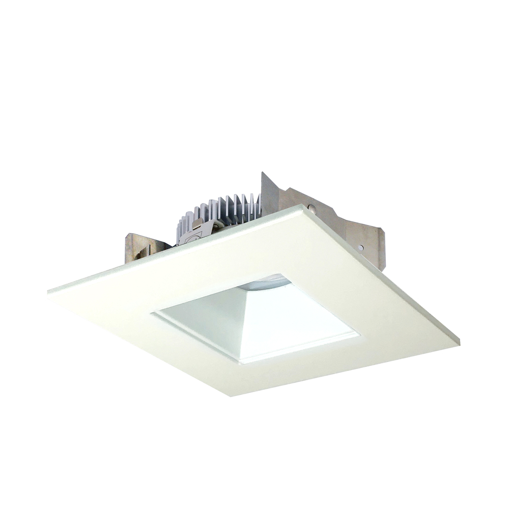 4&#34; Cobalt Shallow High Lumen LED Trim, Square/Square Regress, 850lm, 4000K, Matte Powder White