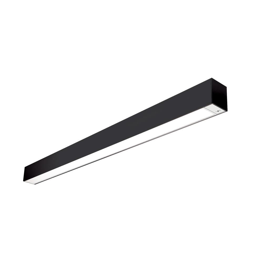 8&#39; L-Line LED Indirect/Direct Linear, 12304lm / Selectable CCT, Black Finish, with Motion Sensor