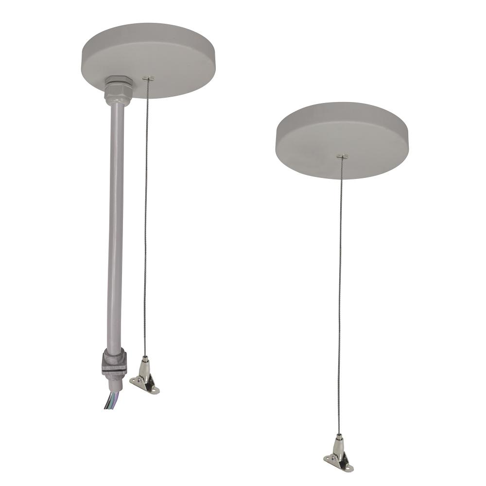 20&#39; Pendant & Power Mounting Kit for NLUD Series, Aluminum Finish