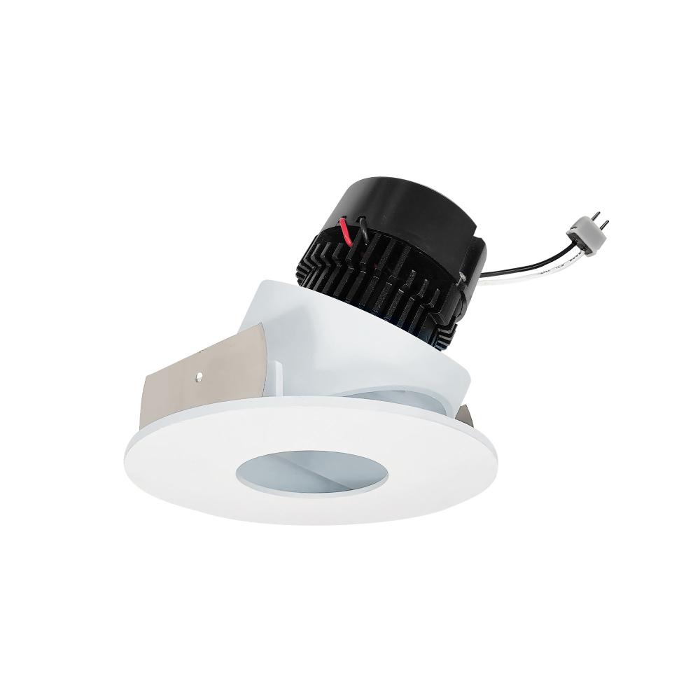 4&#34; Pearl Low Voltage LED Round Adjustable Pinhole Retrofit, 950lm / 11W, 3500K, Matte Powder