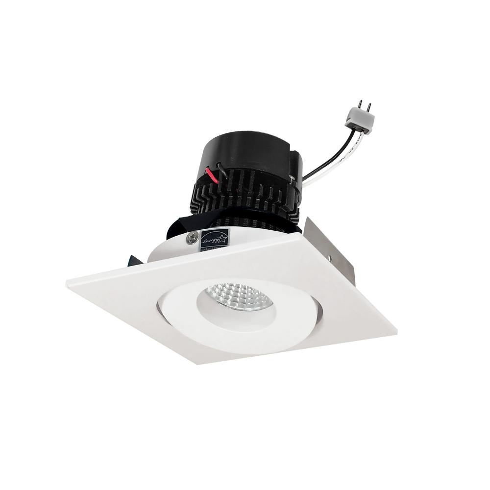 4&#34; Pearl Low Voltage LED Square Adjustable Gimbal Retrofit, 1050lm / 11W, 2700K, White Finish