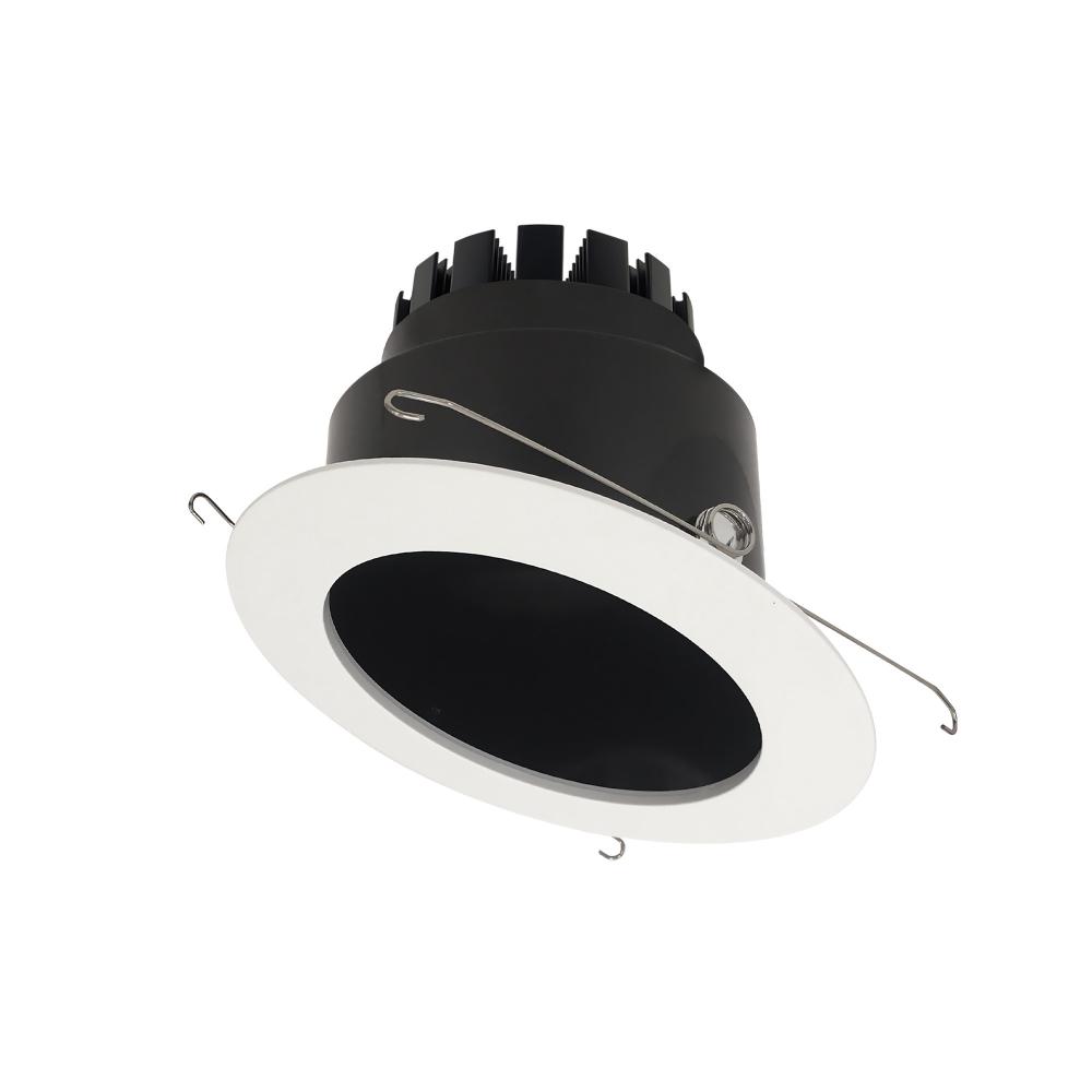 6&#34; Marquise III Round Slope Reflector, 1200lm, 3500K, Flood Optic, Black Reflector/White Flange