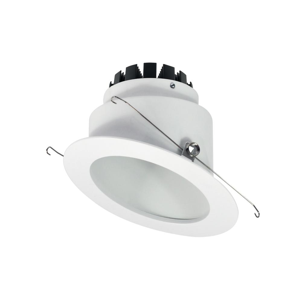 6&#34; Marquise III Round Slope Reflector, 1200lm, 2700K, Flood Optic, White Reflector/White Flange