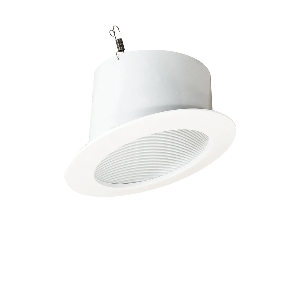 6&#34; Super-Sloped 45-Deg. Metal Baffle Trim for 926 Housings Only, White/White