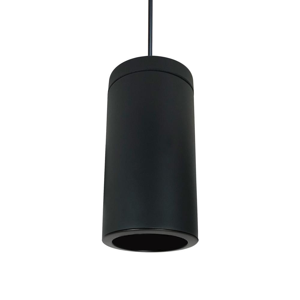 6&#34; Cylinder, Black, Pendant Mount, 15W Med. Base, Refl, Black