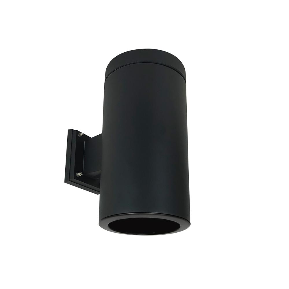 6&#34; Cylinder, Black, Wall Mount, Incandescent, Refl., Black