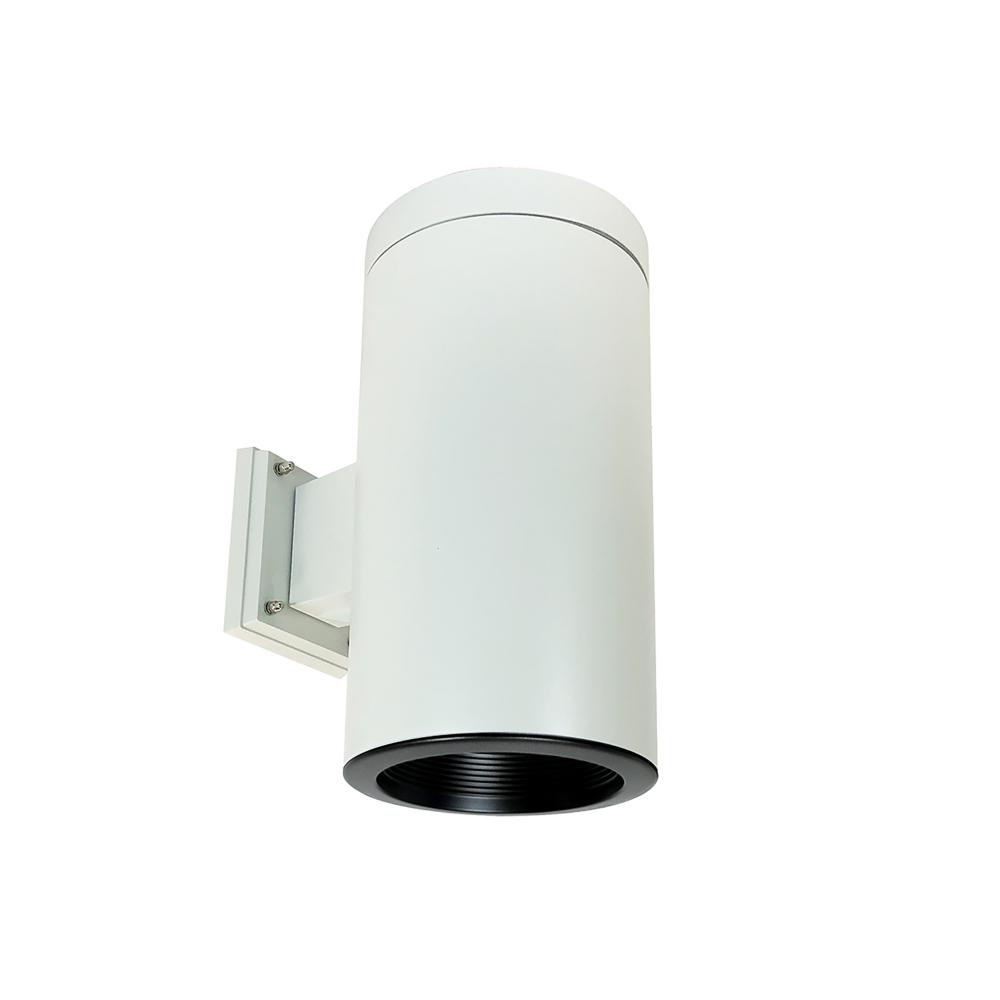 6&#34; Cylinder, White, Wall Mount, Incandescent, Baf., Black