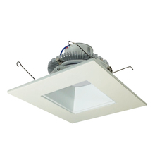 Nora NLCBC2-65627MPW/10 - 6" Cobalt Click LED Retrofit, Square Reflector, 1000lm / 12W, 2700K, Matte Powder White