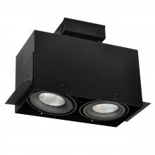 Nora NMRTLG-12D6L1940B - LED Trimless 2-Head MLS Housing, 30W / 2100lm per Head, 4000K, 32-Degrees Flood, Black, 120-277V