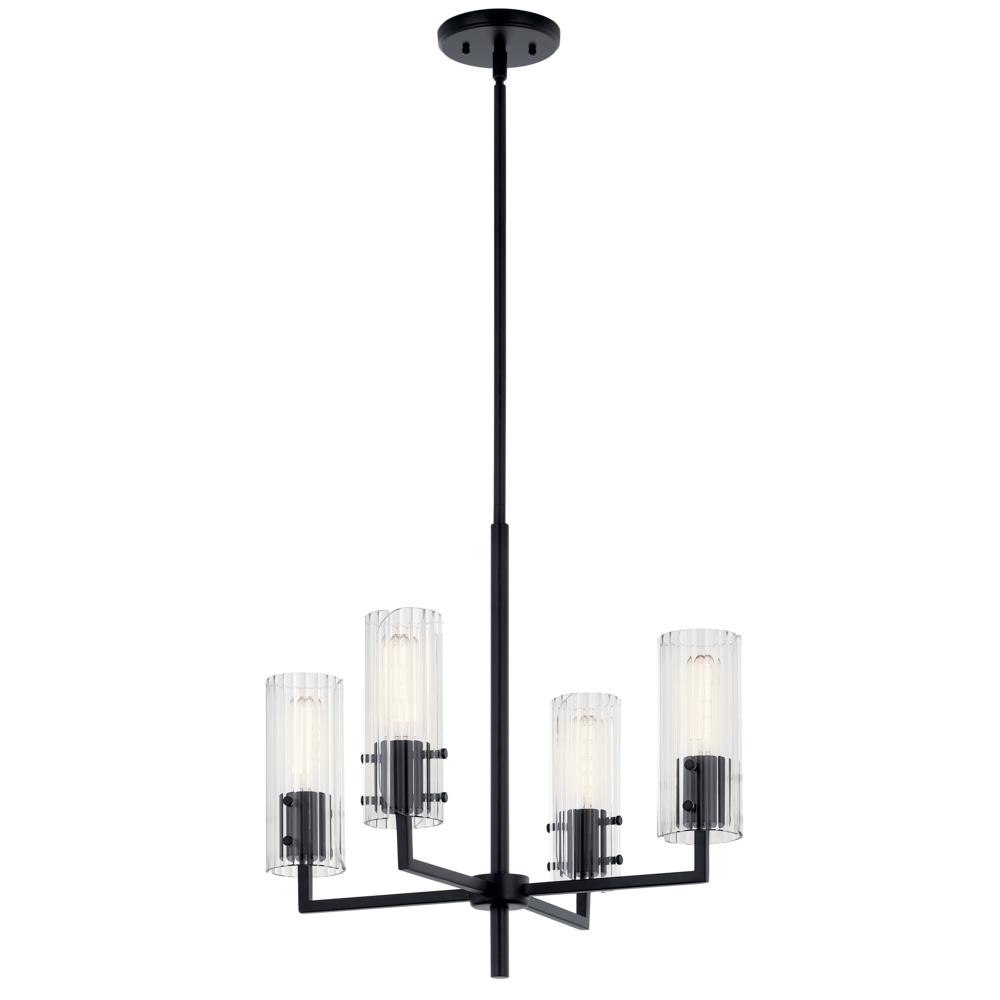 Velestino 20.5&#34; 4-Light Chandelier in Black