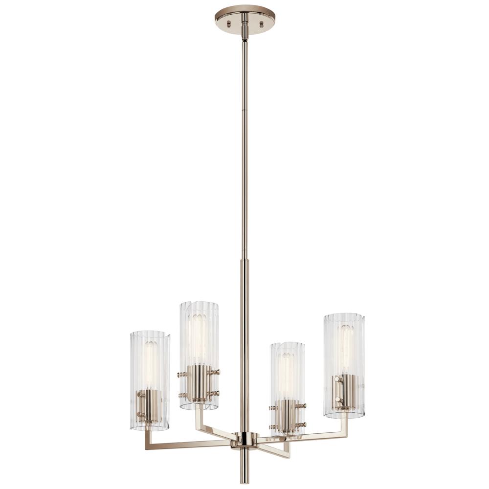 Velestino 20.5&#34; 4-Light Chandelier in Polished Nickel