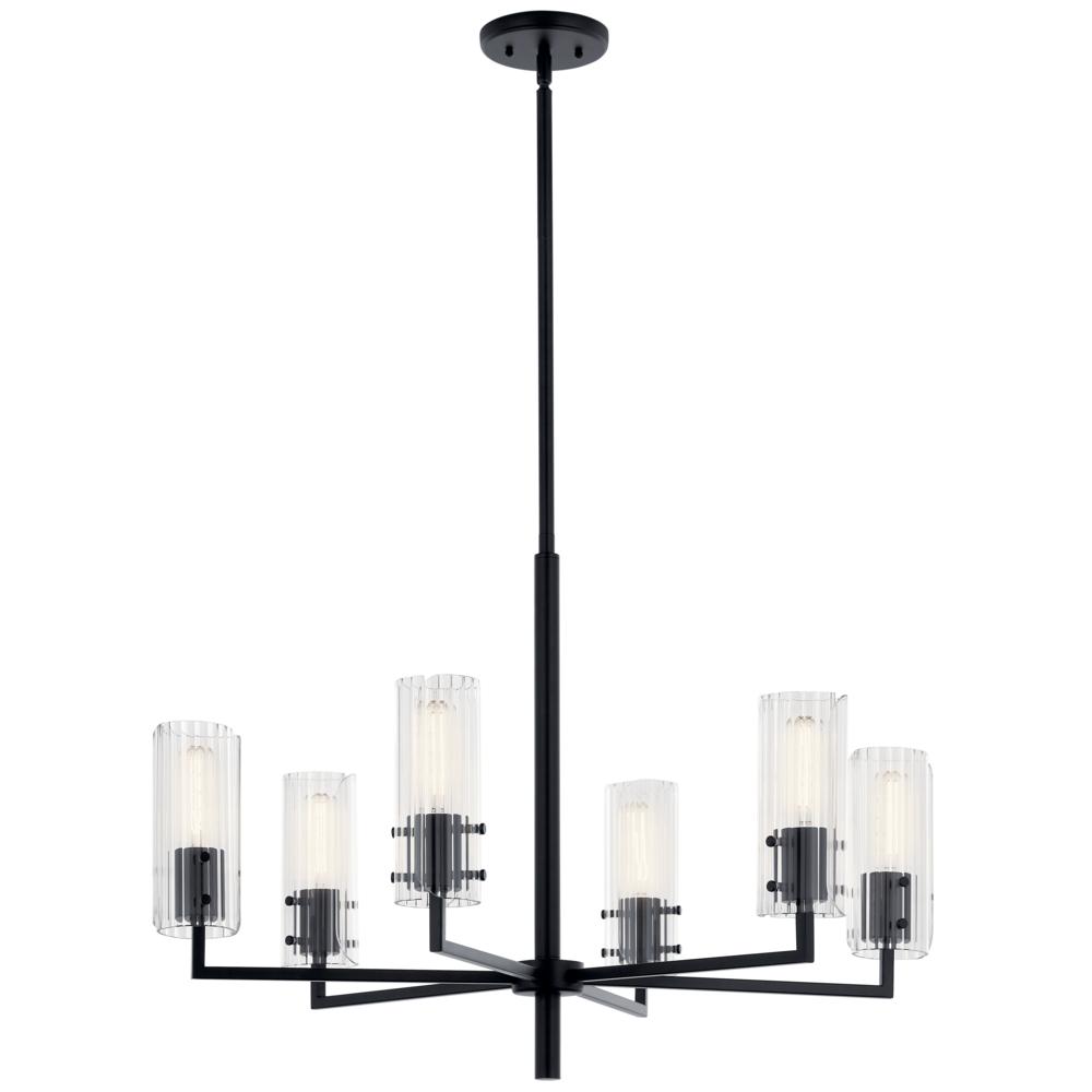 Velestino 30.25&#34; 6-Light Chandelier in Black