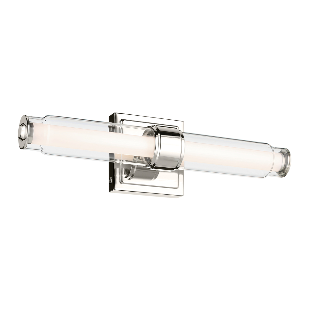 Laurene 18.5&#34; Linear Bath Bar Small LED with Clear Glass in Chrome