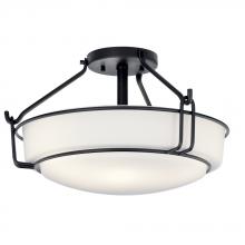 Kichler 44085BK - Semi Flush 3Lt