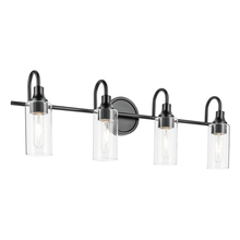 Kichler 55212BK - Kavi 31.5" 4-Light Vanity Light with Clear Glass in Black