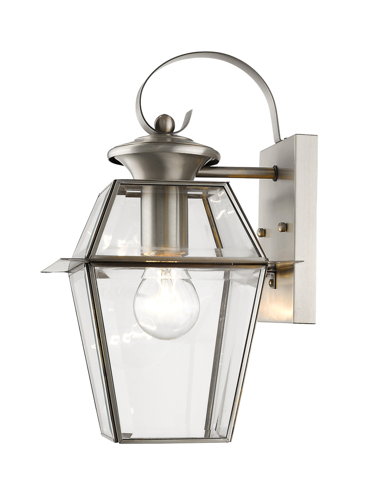 1 Light BN Outdoor Wall Lantern