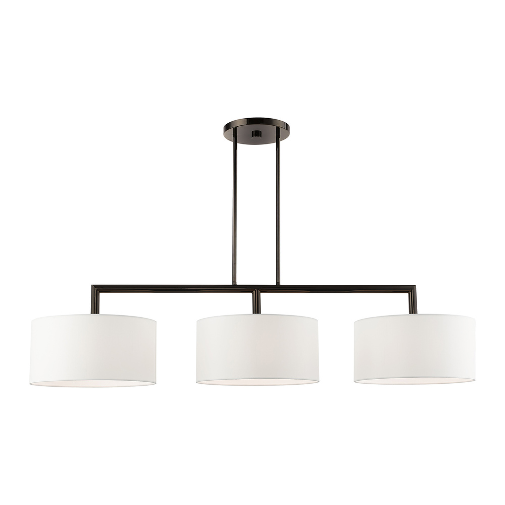 3 Lt Black Chrome Linear Chandelier