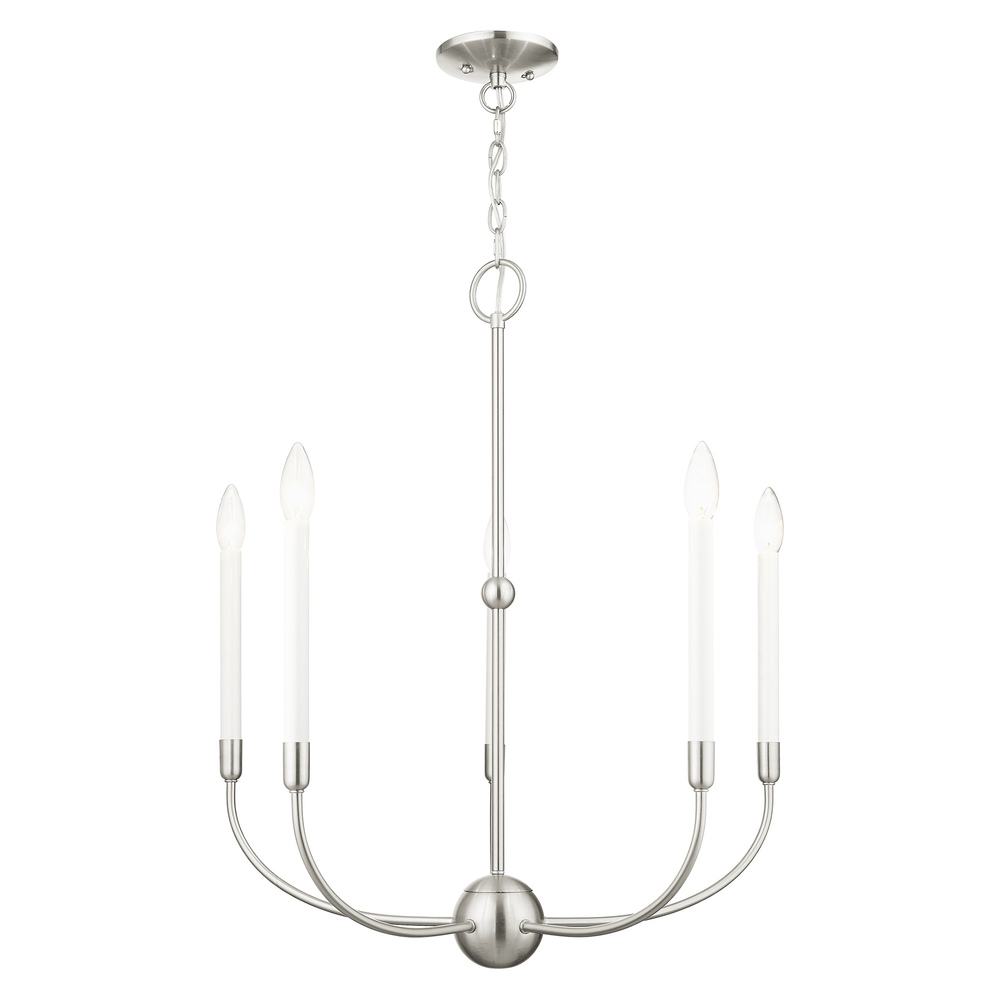 5 Lt Brushed Nickel Chandelier