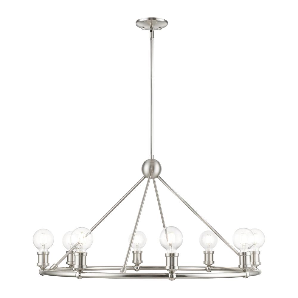 8 Light Brushed Nickel Chandelier