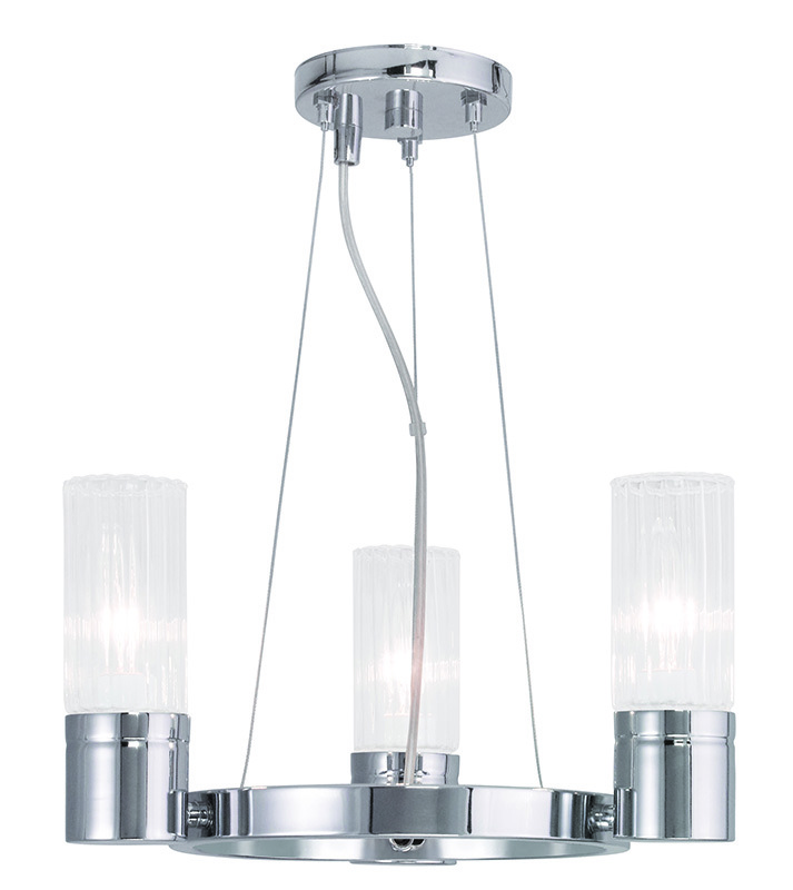 3 Light Polished Chrome Mini Chandelier