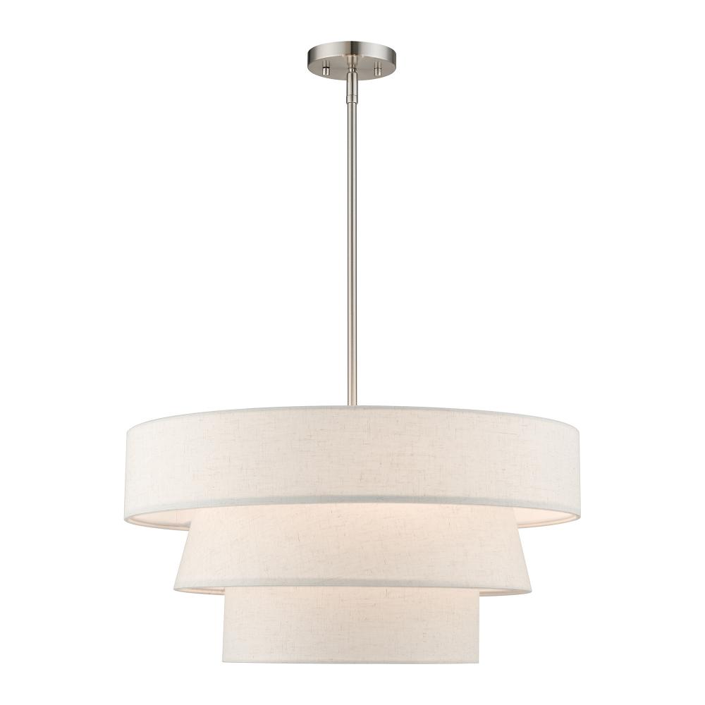 4 Light Brushed Nickel Pendant Chandelier