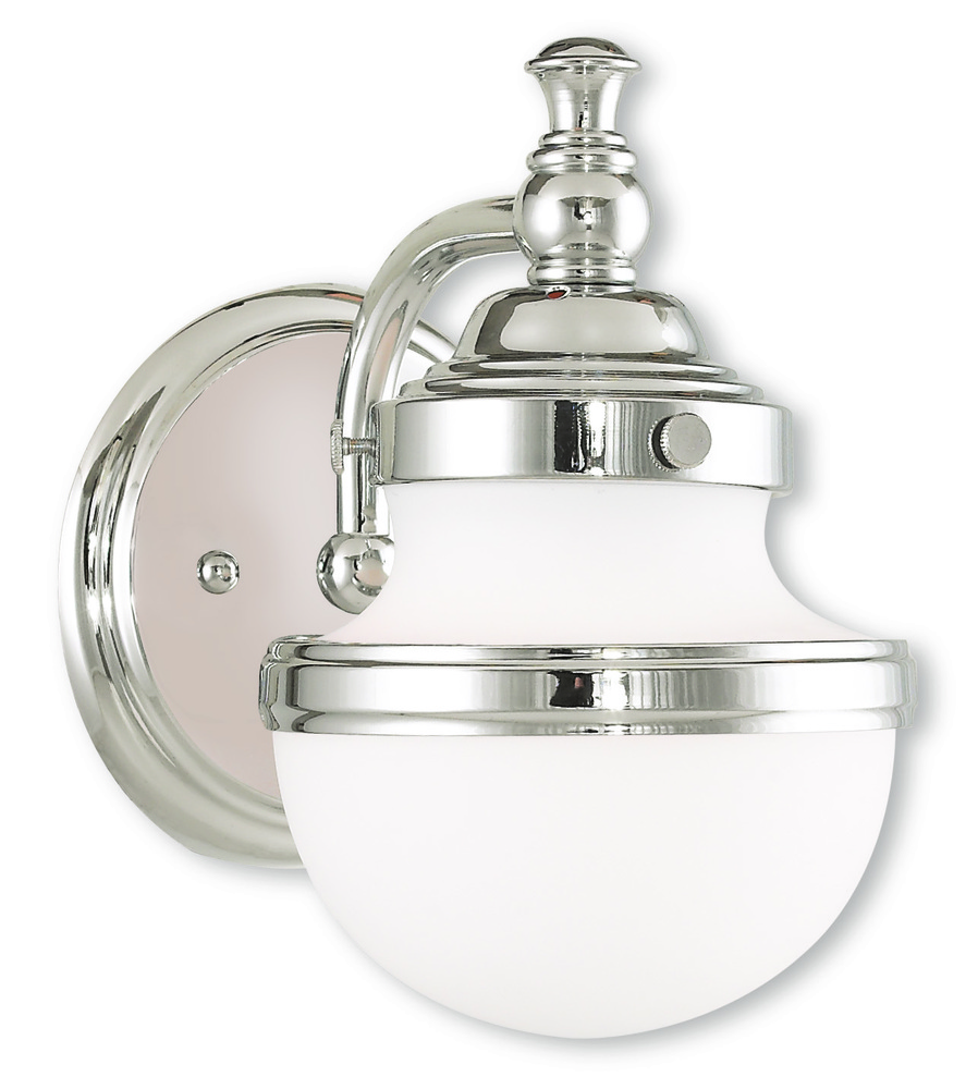 1 Light Polished Chrome Bath Light