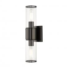 Livex Lighting 17142-46 - 2 Light Black Chrome Vanity Sconce