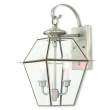 Livex Lighting 2281-91 - 2 Light BN Outdoor Wall Lantern