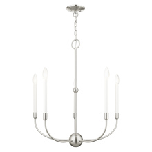 Livex Lighting 46065-91 - 5 Lt Brushed Nickel Chandelier