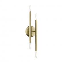 Livex Lighting 46771-01 - 4 Light Antique Brass ADA Sconce