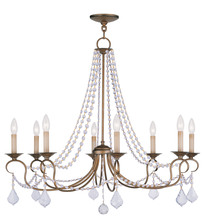 Livex Lighting 6518-48 - 8 Light Antique Gold Leaf Chandelier