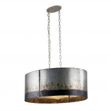 Varaluz 323N06OG - Cannery 6-Lt Oval/Linear Pendant - Ombre Galvanized