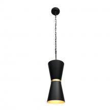 Varaluz 390P02MBFG - Mad Hatter 2-Lt   Pendant - Matte Black/French Gold