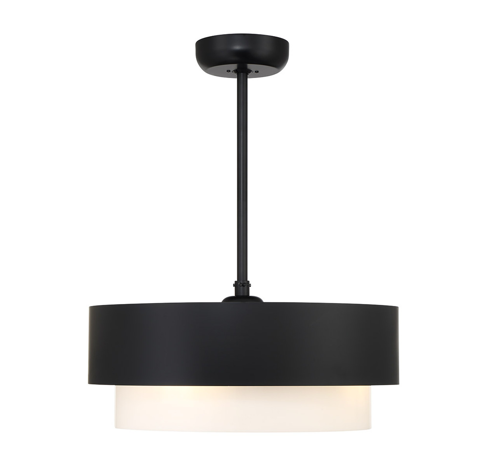 Diana LED Fan D&#39;Lier in Matte Black