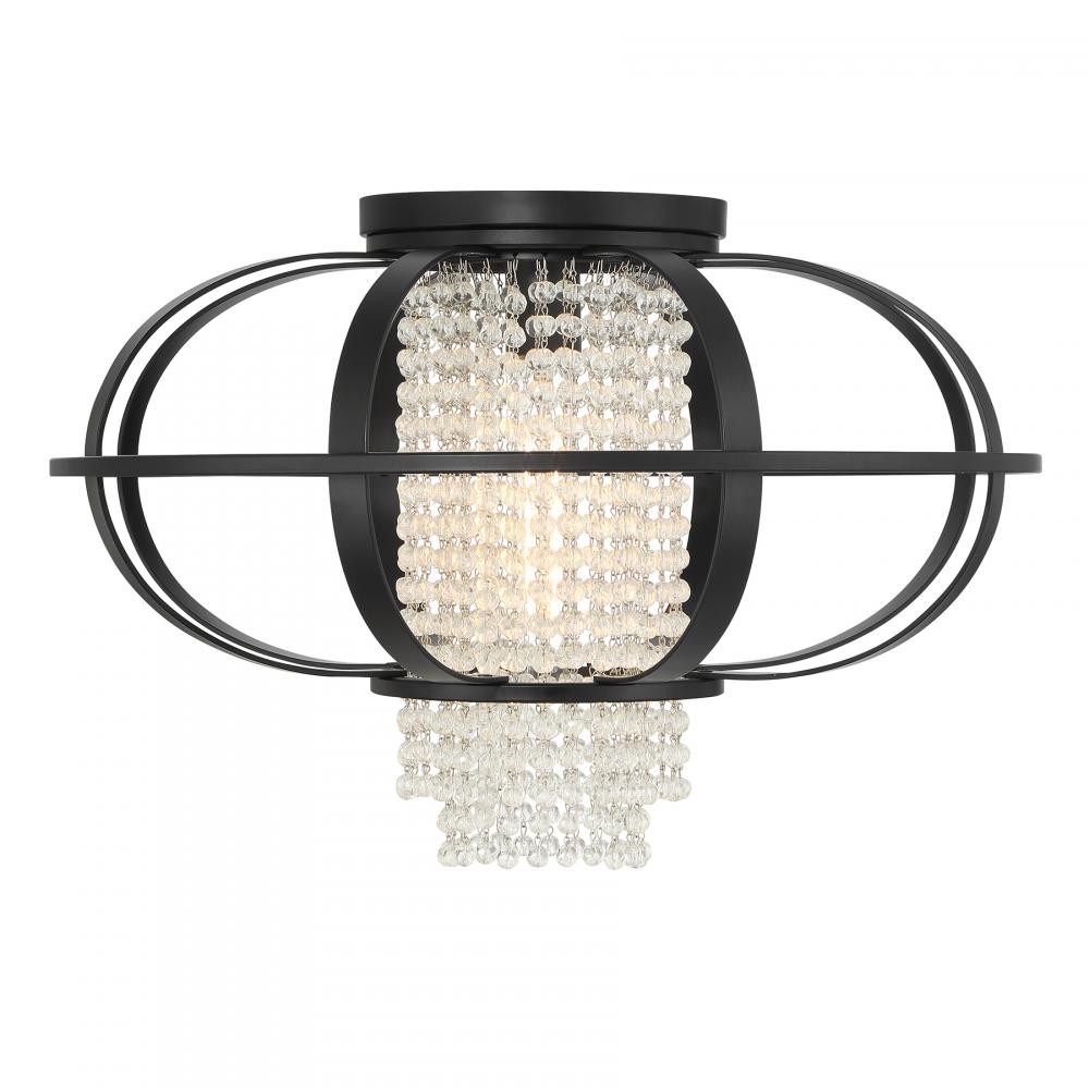 Idlewild 1-Light Ceiling Light in Matte Black