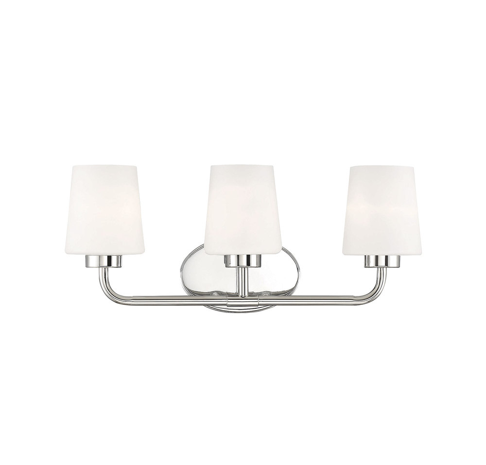 Capra 3-Light Bathroom Vanity Light in Polished Nickel