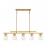 Calhoun 5-Light Linear Chandelier in Warm Brass