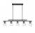 Calhoun 5-Light Linear Chandelier in Matte Black
