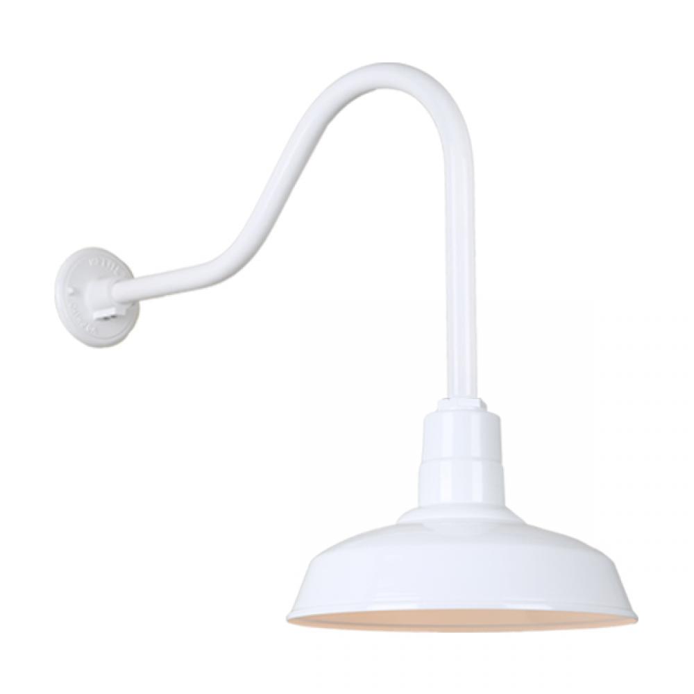 14&#34; Gooseneck Light Warehouse Shade, QSNHL-H Arm