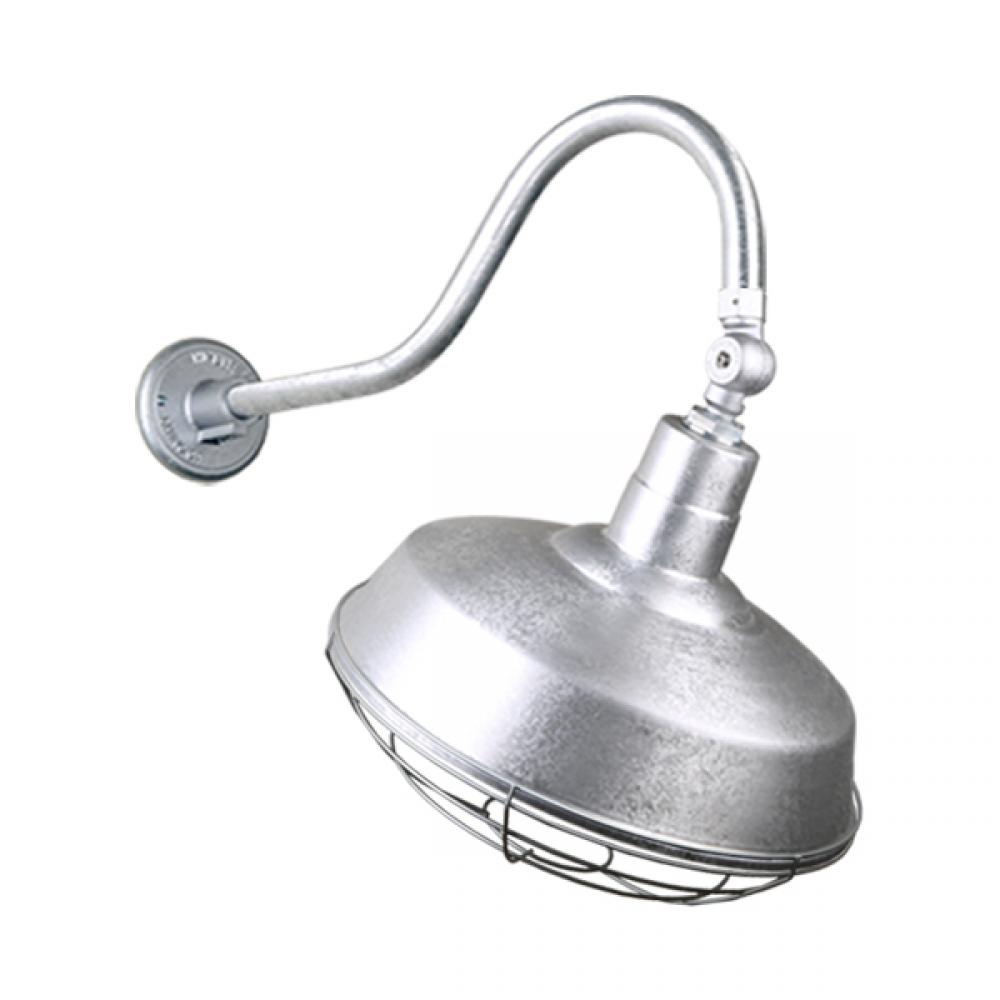 16&#34; Gooseneck Light Warehouse Shade, QSNHL-A Arm, Swivel Knuckle & Wire Guard Accessories