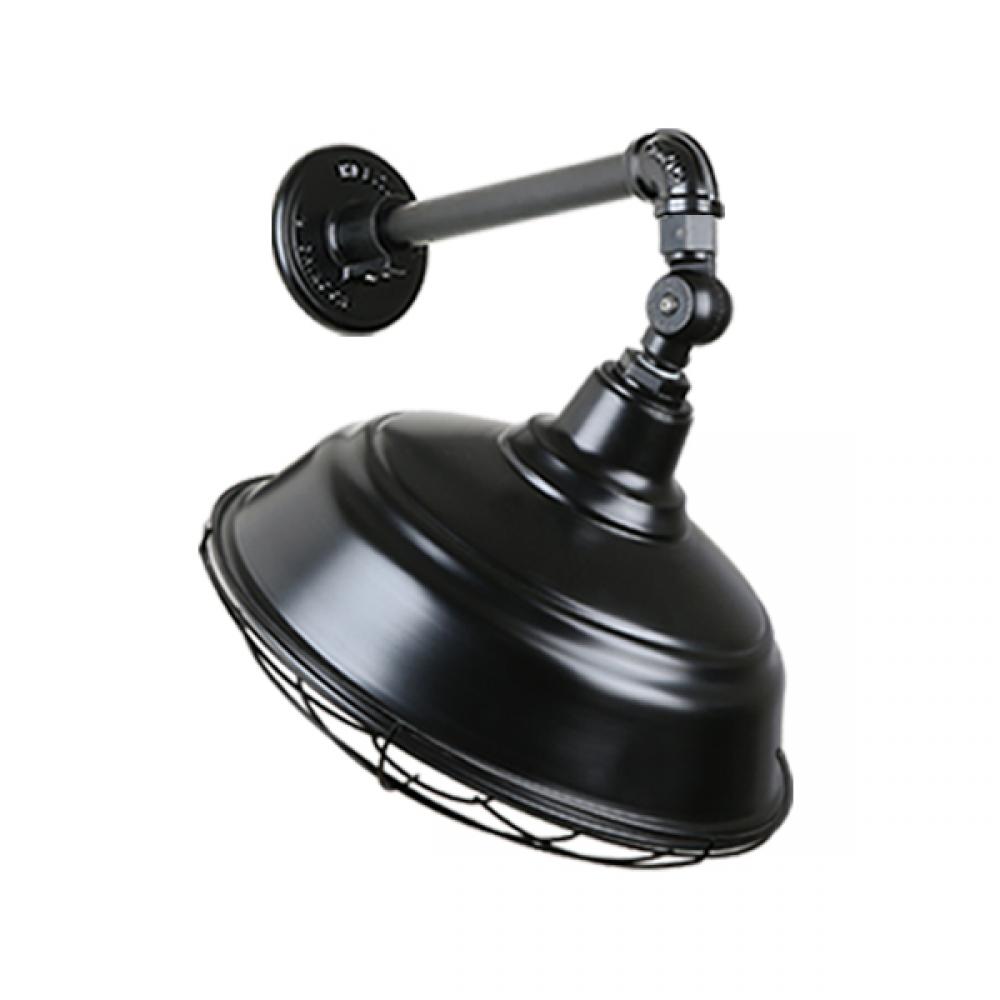 17&#34; Gooseneck Light Warehouse Shade, QSNB-44 Arm, Swivel Knuckle & Wire Guard Accessories