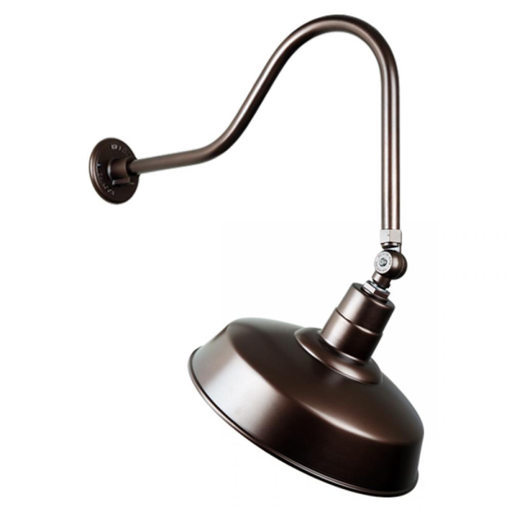 14&#34; Gooseneck Light Warehouse Shade, QSNHL-H Arm, Swivel Knuckle Accessory