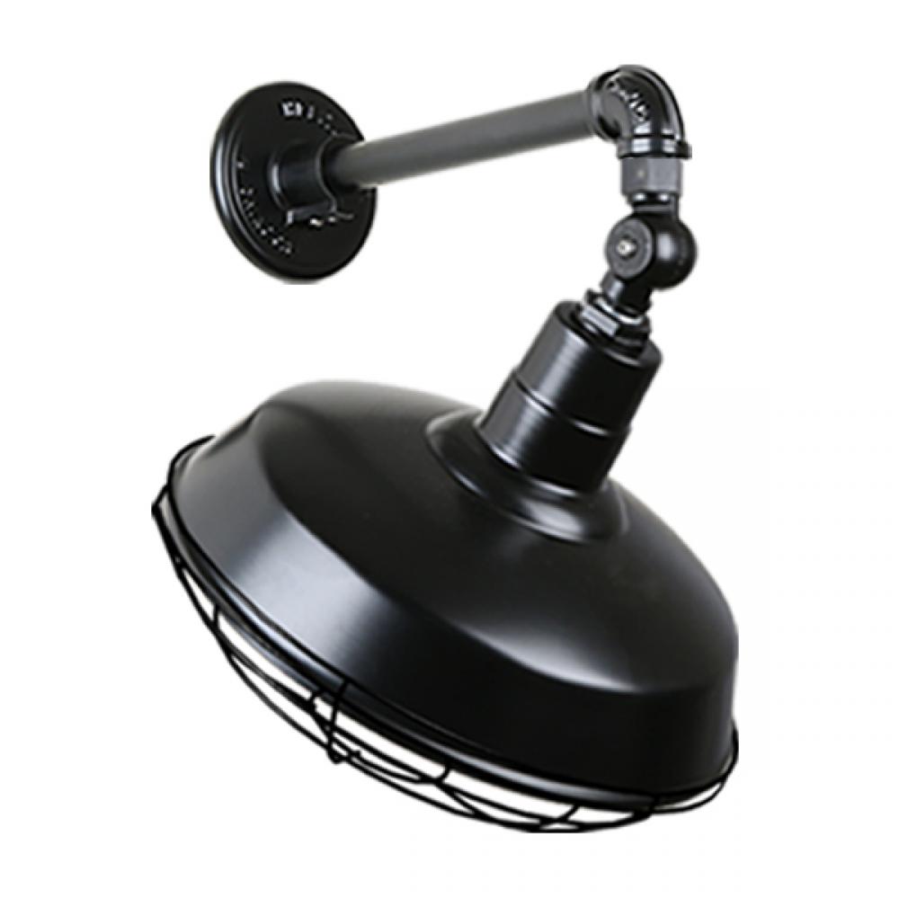 18&#34; Gooseneck Light Warehouse Shade, QSNB-44 Arm, Swivel Knuckle & Wire Guard Accessories
